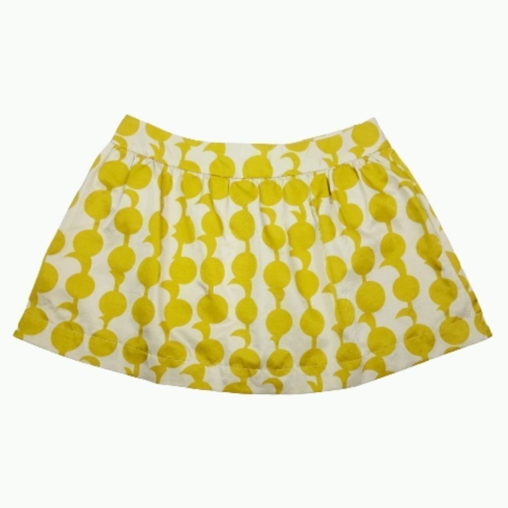 Twenty One Chartreuse Colored Crescent Moon & Sun Print Mini Skirt‎ Size M